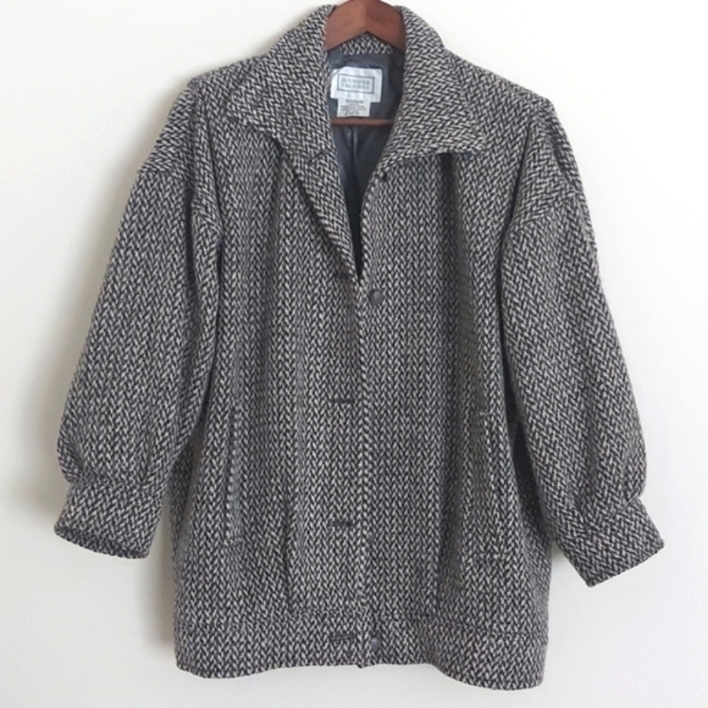 Vintage Jennifer Moore Wool Tweed Coat Size 6